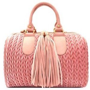 The Weekender! Quilted Boston Satchel w/Tassel